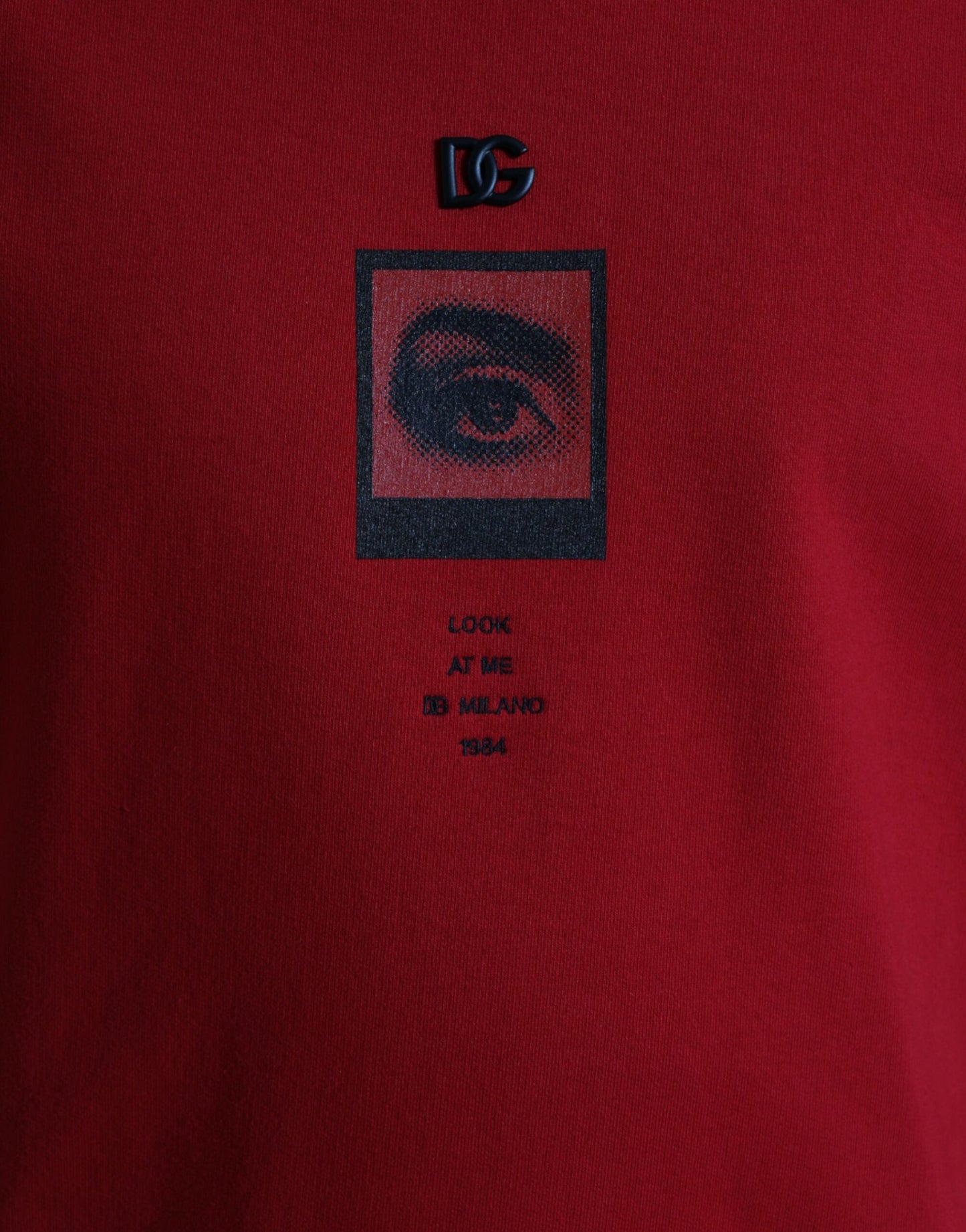 Dolce & Gabbana Stunning Red Graphic Print Crewneck Sweater