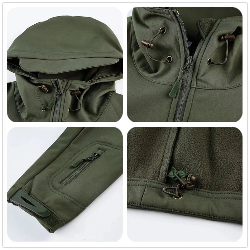 Fleece Autumn Military Men Jackets Waterproof Fishing Hunting Hiking Camping Climbing Winter Tracksuits Coat Thermal Fall S-5XL