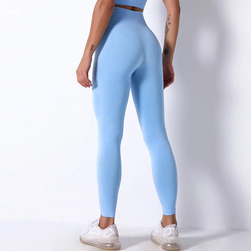 High Waist Seamless Tights Push-up White Leggings