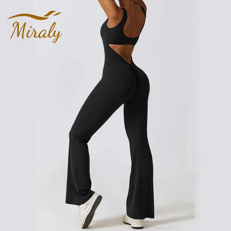 Women Yoga Backless Jumpsuit