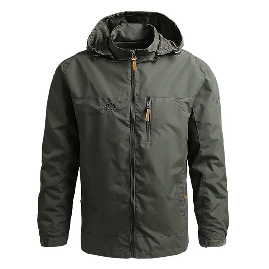 Windbreaker Men Tactical Jacket Waterproof Outdoor Hooded Coat Sports Military European Size S-7XL Field Climbing Thin Outwear