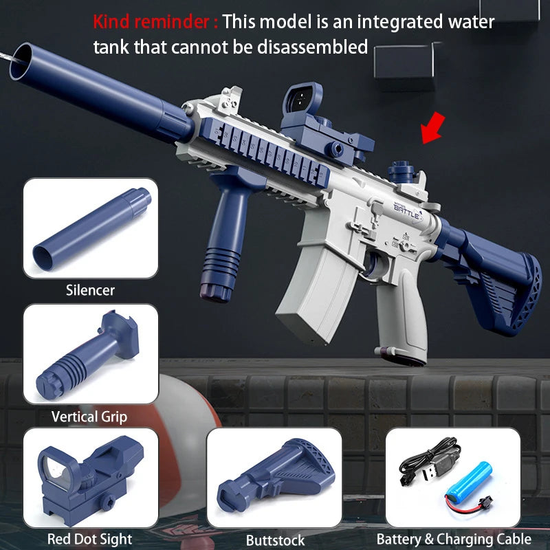 M416 electric large capacity water gun fully automatic shooting toy beach outdoor entertainment children and adult gifts