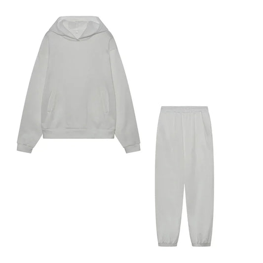 Trend Casual Fashion Thickened Long-sleeved Sweater Pants Two-piece Cap Suit