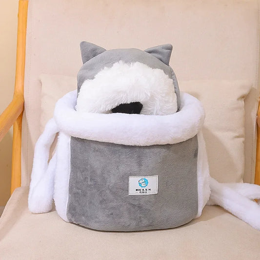 Warm Pet Bag Small Cat Dogs Backpack for Outdoor Travel 6kg Load-bearing