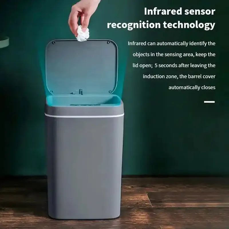 16L Automatic Sensor Trash Can, Touchless Smart Bin Waste Nasket