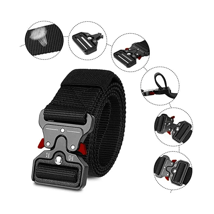 Metal Buckle Genuine Tactical Belt Quick Release Outdoor Military Belt Nylon Sports Accessories Men And Women Black Jeans Belt