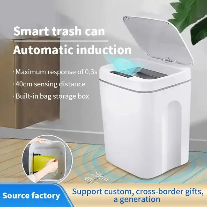 16L Automatic Sensor Trash Can, Touchless Smart Bin Waste Nasket