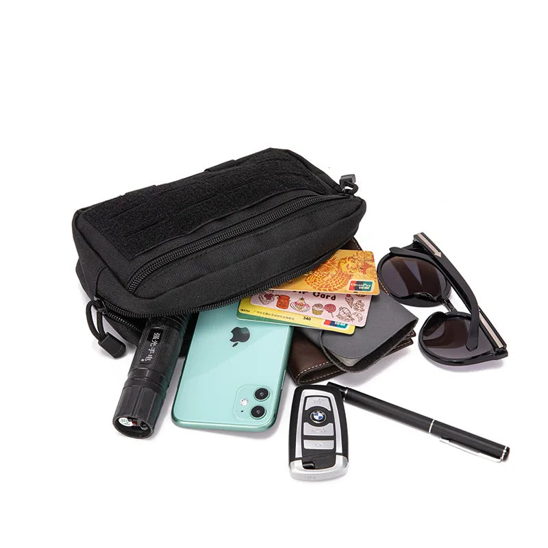 EDC Molle Tactical Pouch Compact Utility Pouches MOLLE Pouch Military Waist Belt Bag Medical Bags Phone Case Hunting Accessories