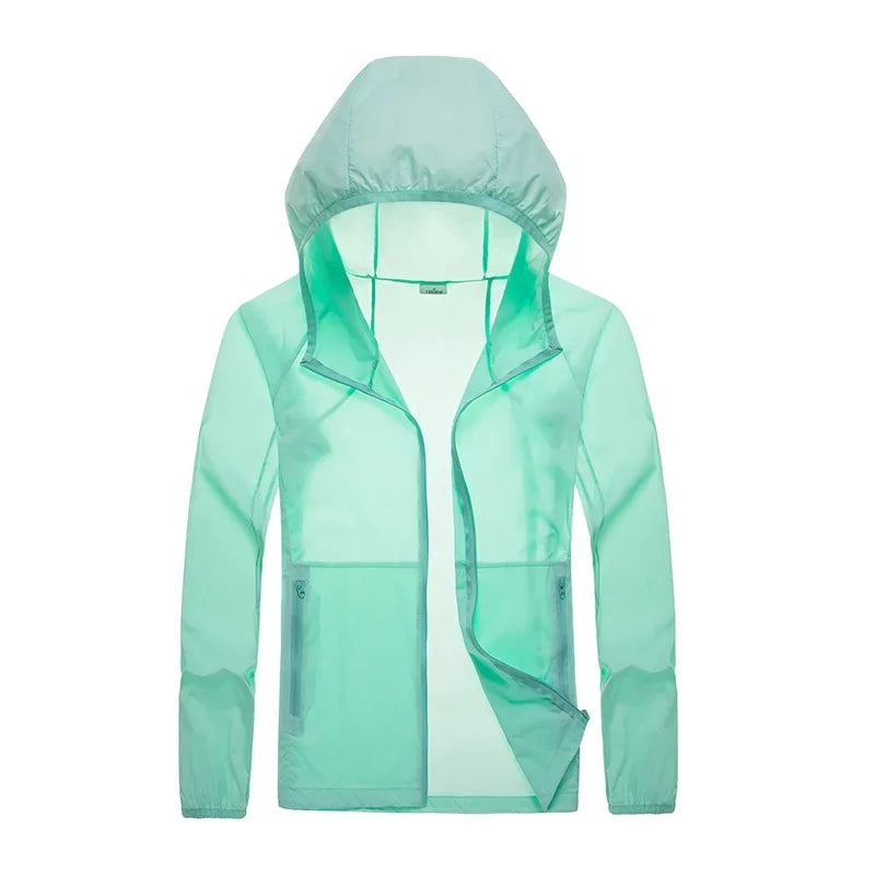 Breathable Loose-fit Ultra-light Thin Trendy Running Solid Color Uv-resistant Cotton Lycra Outdoor Skin Clothes For Women