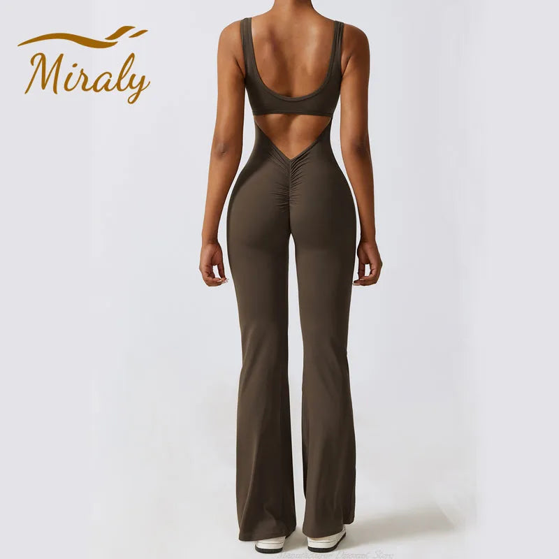 Women Yoga Backless Jumpsuit