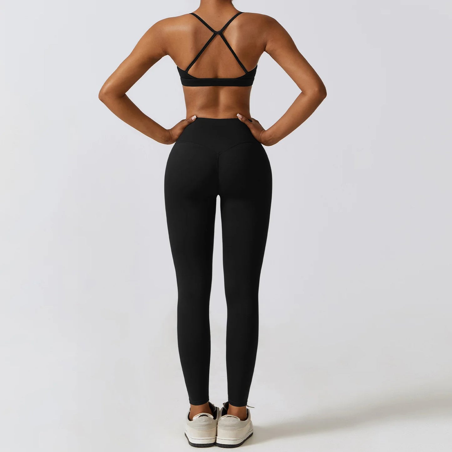 4Pcs Tracksuit, Long Sleeve Jacket, Tricep Compressing Shawl, Bratop and Leggings