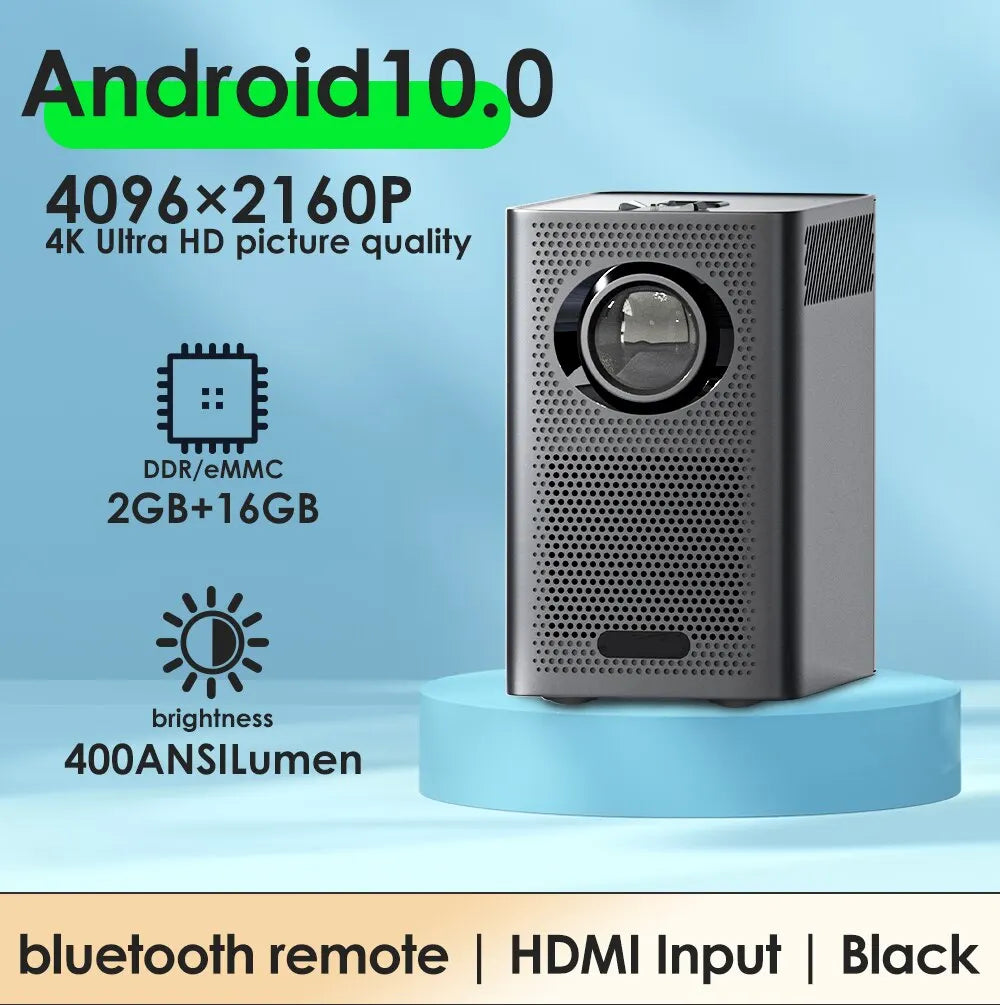 HONGTOP S30MAX Android Wifi 4k Smart Portable Projector with WiFi and Bluetooth Pocket Outdoor 4K 9500L