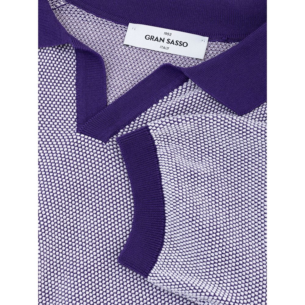 Gran Sasso Elegant Purple Cotton Polo Shirt for Men