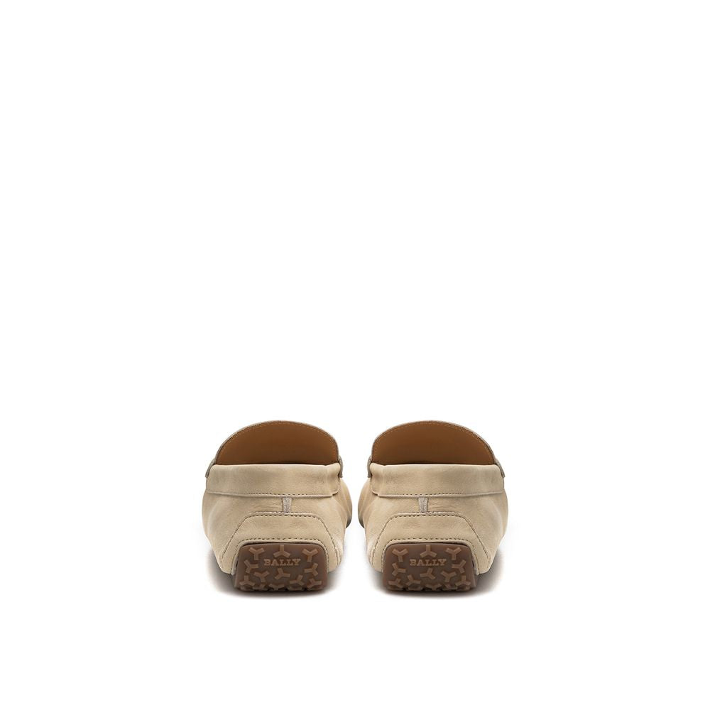 Bally Elegant Beige Leather Loafers for the Discerning Gentleman