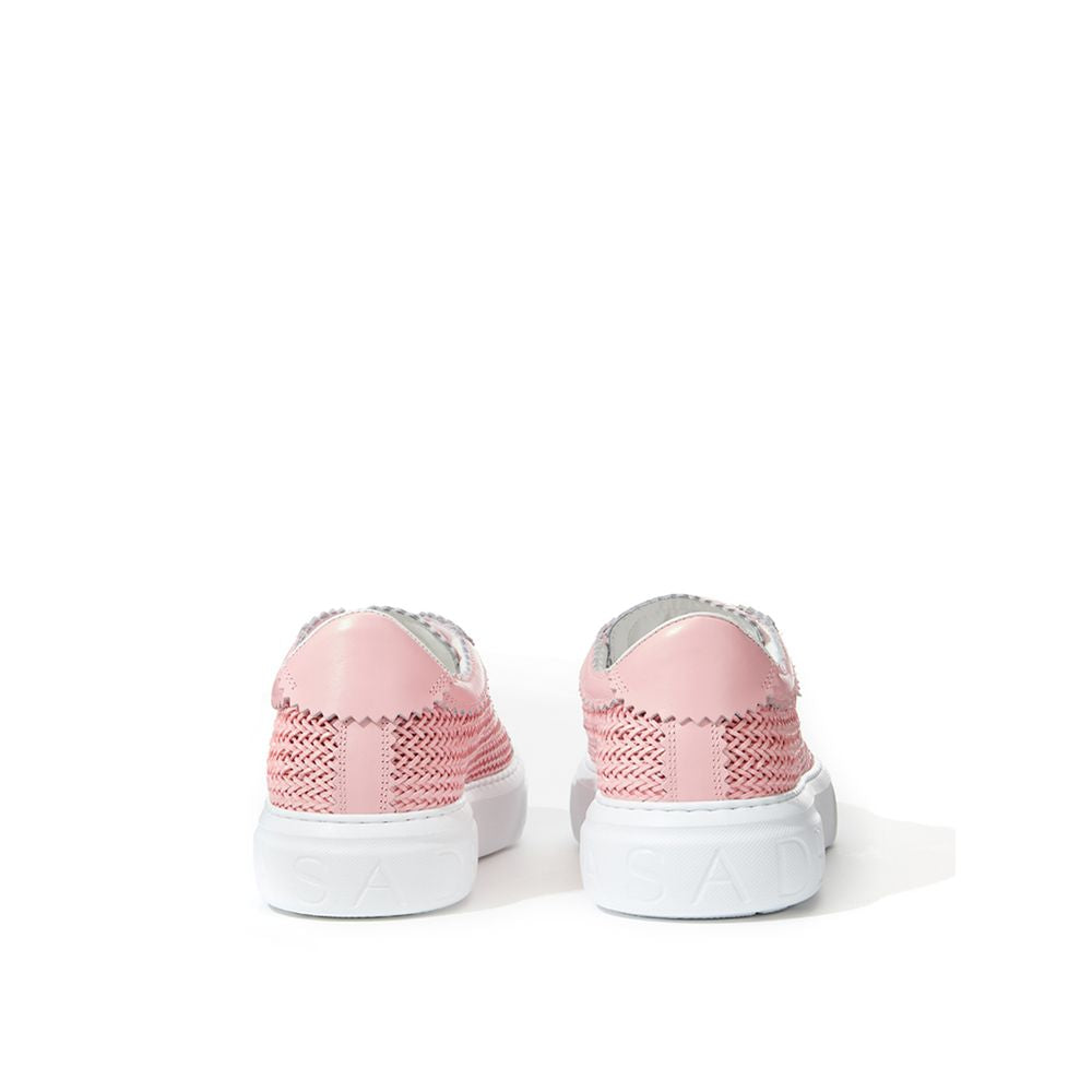 Casadei Elegant Leather Sneakers in Playful Pink