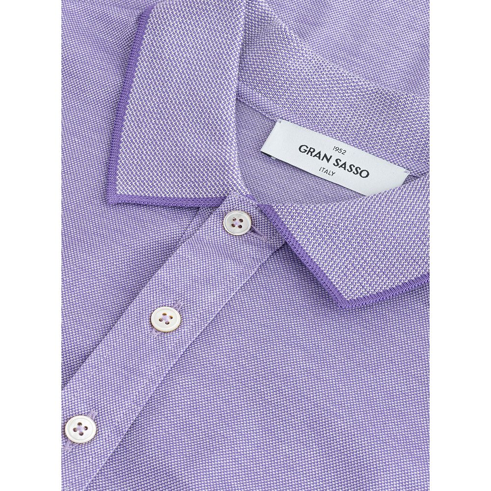 Gran Sasso Elegant Purple Cotton Polo Shirt for Men