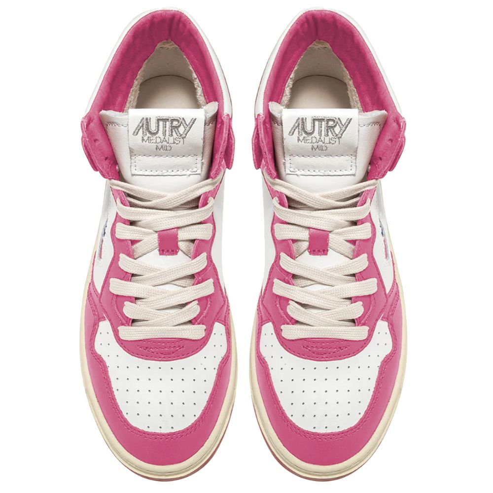 Autry Fuchsia Leather Di Calfskin Sneaker