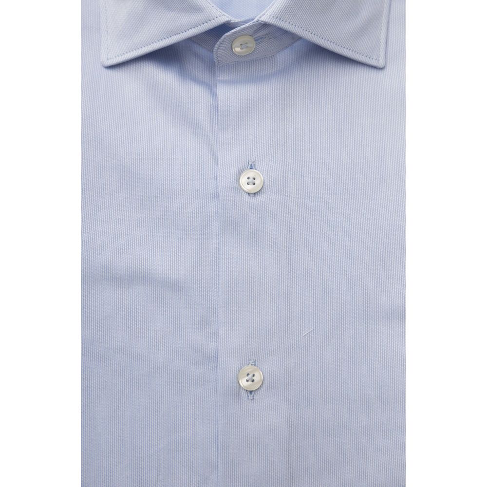 Bagutta Exquisite Light Blue Cotton Shirt