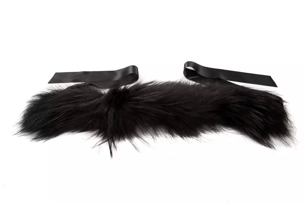 BYBLOS Elegant Leather and Fur Neck Warmer