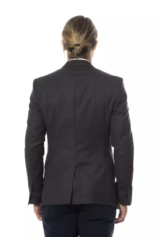 Verri Elegant Gray Wool Men's Blazer