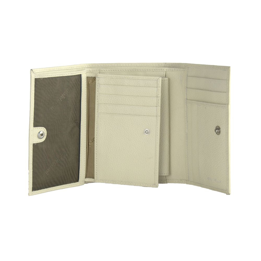 Baldinini Trend Elegant Cream Calfskin Wallet