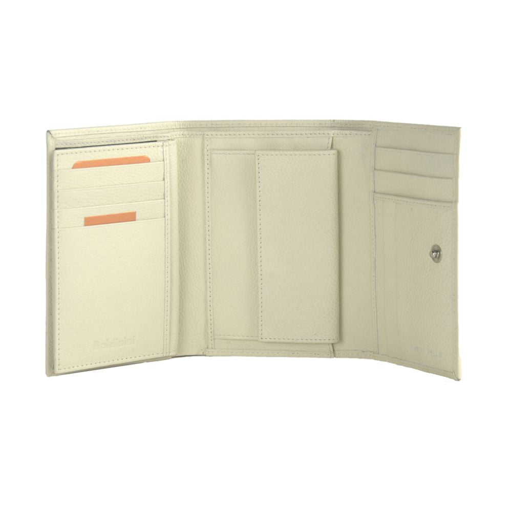 Baldinini Trend Elegant Cream Calfskin Wallet
