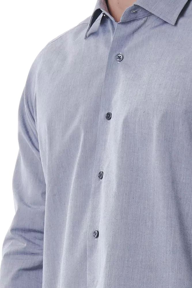 Bagutta Elegant Gray Italian Collar Shirt