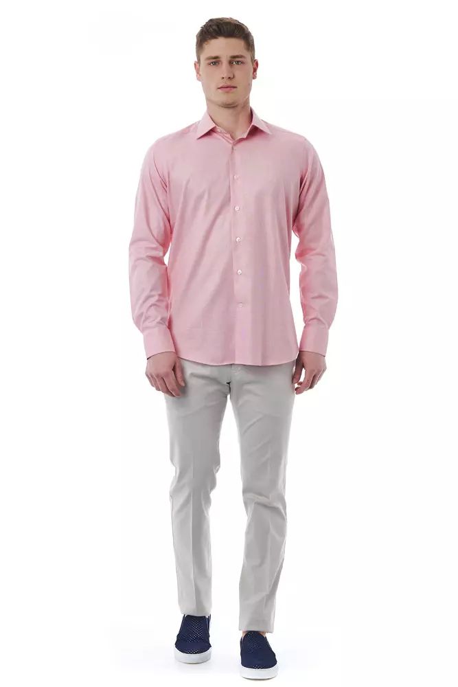 Bagutta Elegant Pink Italian Collar Shirt