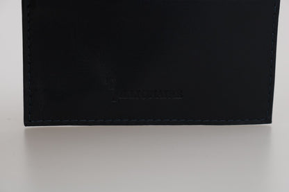 Billionaire Italian Couture Opulent Blue Leather Men's Wallet