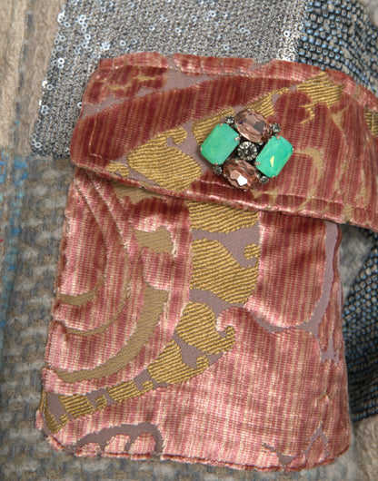 Dolce & Gabbana Multicolor Patchwork Trench Coat Jacket