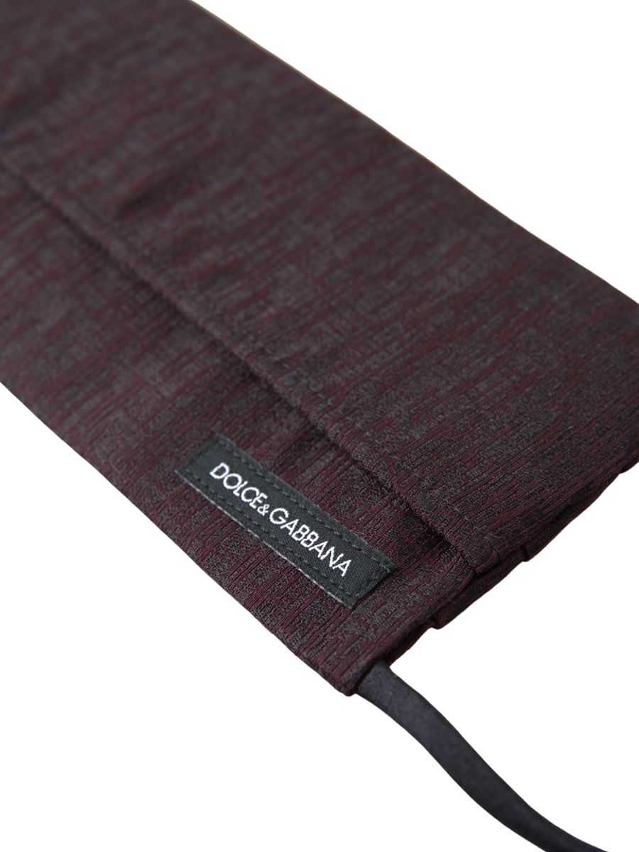 Dolce & Gabbana Elegant Maroon Face Mask with Logo Detail