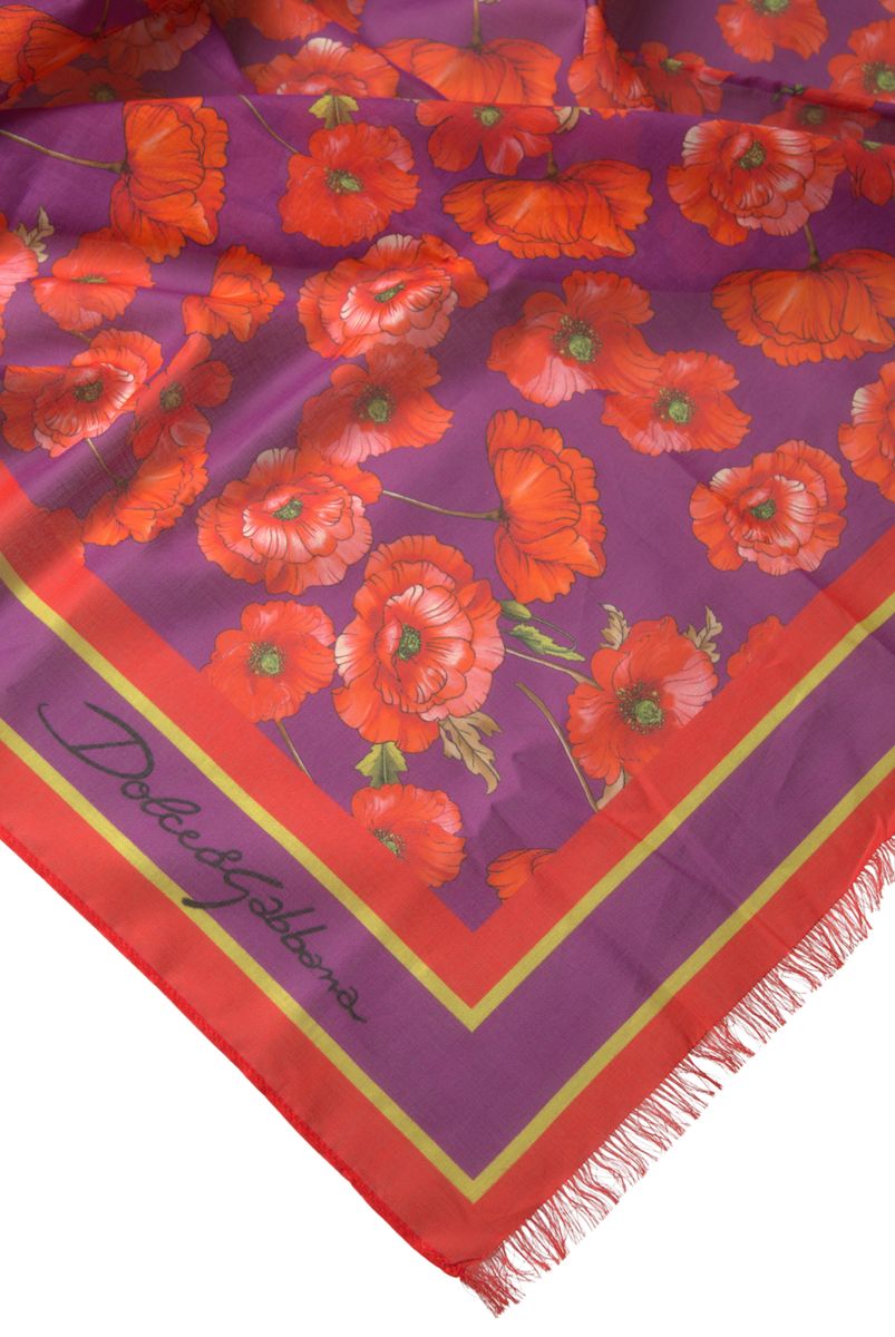Dolce & Gabbana Elegant Red Cotton Scarf for Women
