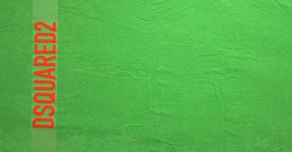 Dsquared² Chic Green Cotton Beach Towel