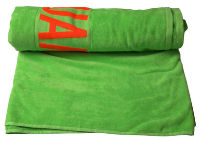 Dsquared² Chic Green Cotton Beach Towel