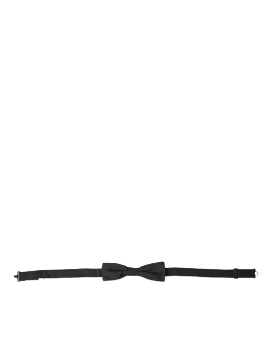 Dolce & Gabbana Elegant Black Silk Bow Tie