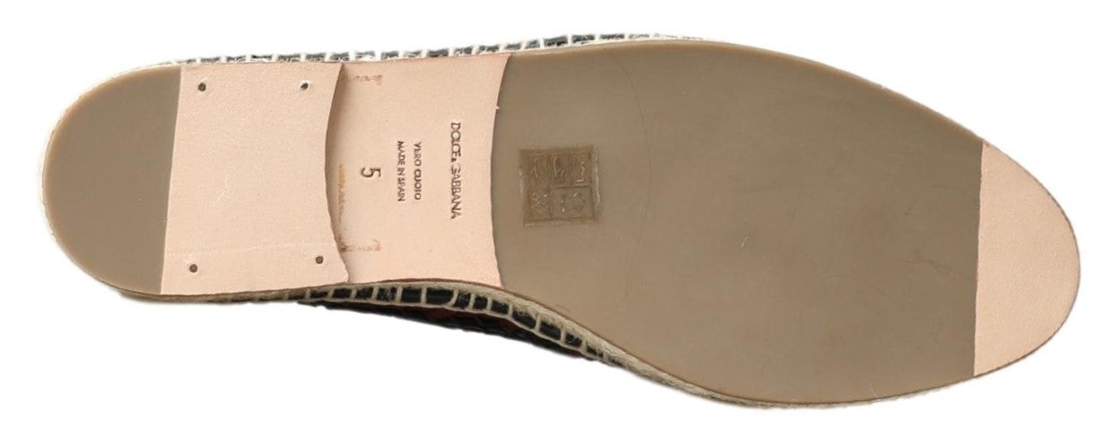 Dolce & Gabbana Elegant Woven Leather Espadrilles