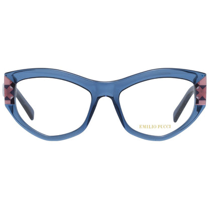 Emilio Pucci Elegant Blue Full-Rim Designer Eyewear