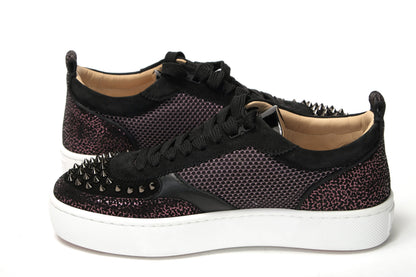 Christian Louboutin Version Black Happy Rui Spikes Flat Shoes