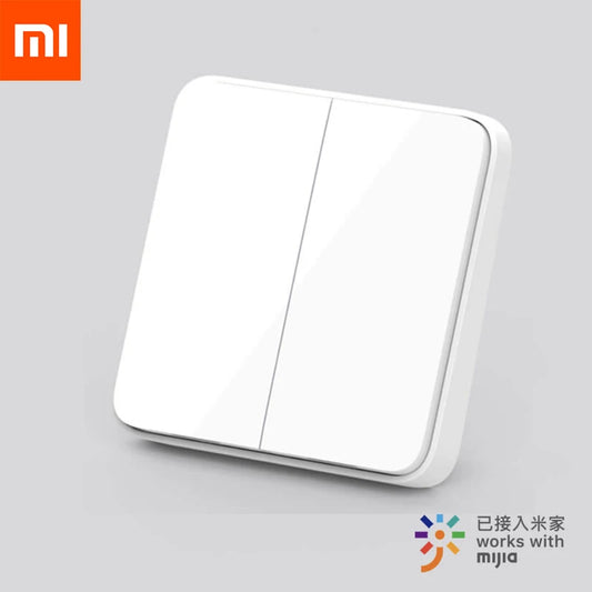 Peanut So Smart New Xiaomi Mijia Smart Wall Switch Live Line Version Wall Switch OTA Upgrade Smart Linkage works with mihome App