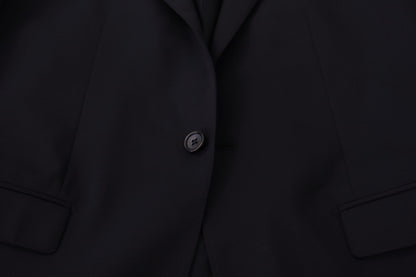 Dolce & Gabbana Elegant Navy Wool Blend Slim Blazer