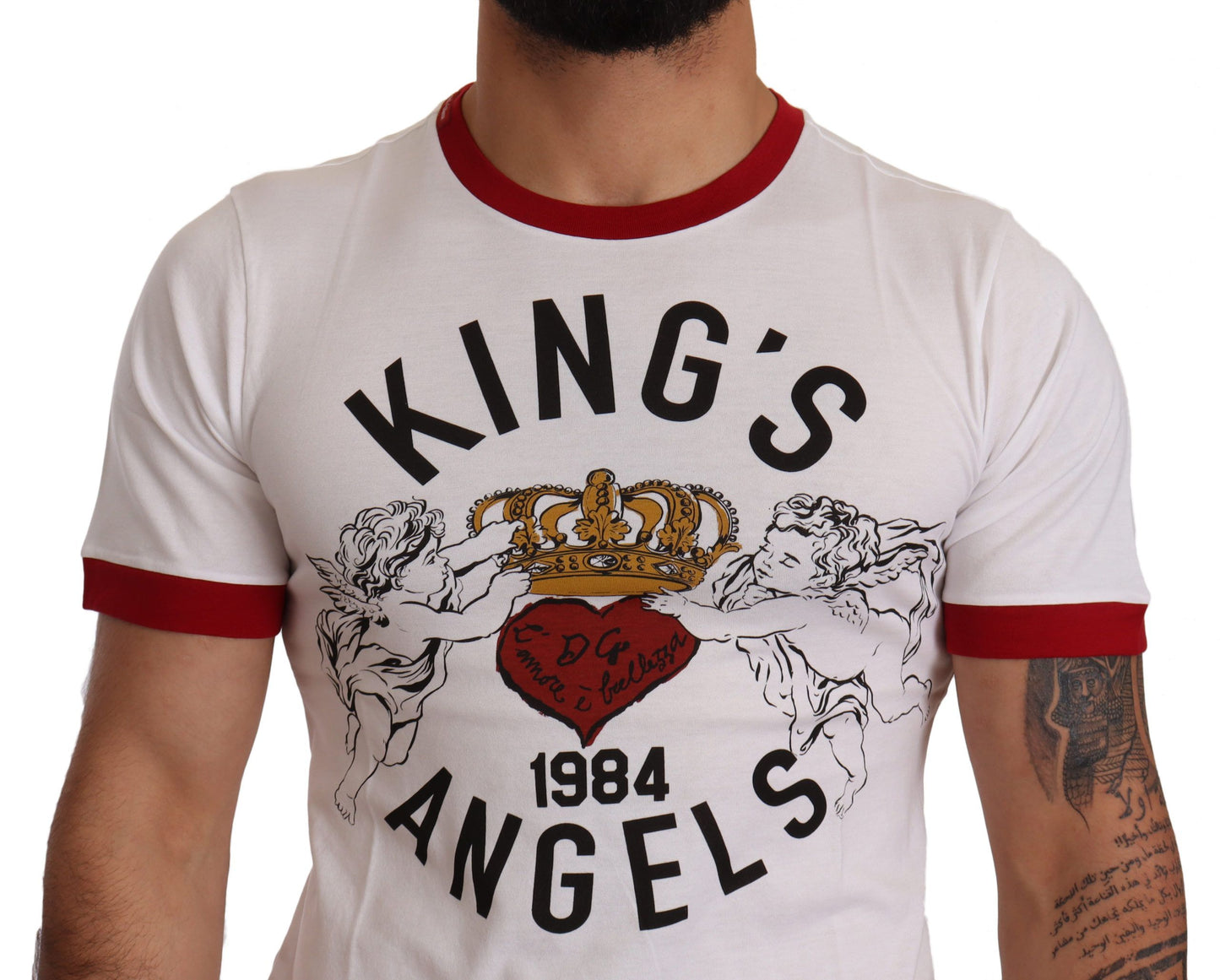 Dolce & Gabbana Exquisite Angelic Motif Cotton T-Shirt