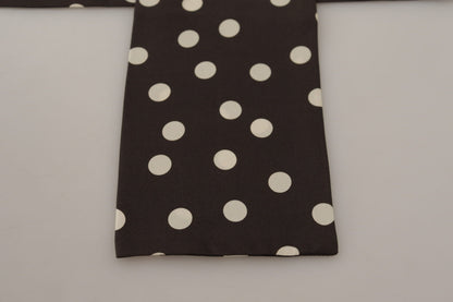 Dolce & Gabbana Elegant Polka Dotted Silk Men's Scarf