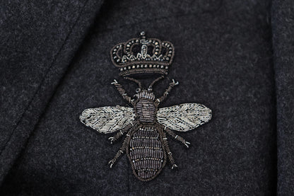 Dolce & Gabbana Elegant Gray Single Breasted Wool Blazer