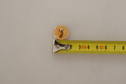 Dolce & Gabbana Elegant Gold-Plated Round Cufflinks
