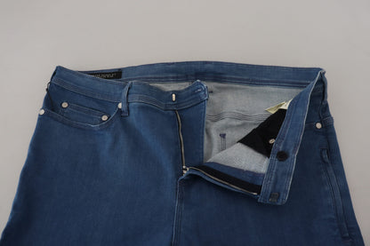 Neil Barrett Chic Skinny Blue Pants for a Sharp Look