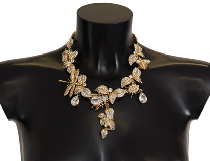 Dolce & Gabbana Elegant Sicily Floral Bug Statement Necklace