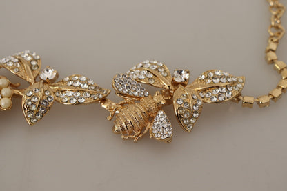 Dolce & Gabbana Elegant Sicily Floral Bug Statement Necklace