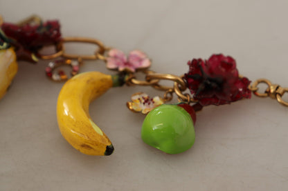 Dolce & Gabbana Chic Gold Statement Sicily Fruit Necklace