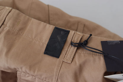 GF Ferre Elegant Brown Straight Fit Chinos