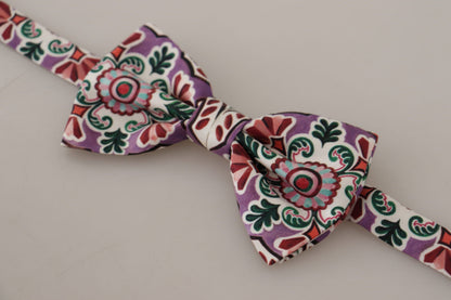 Dolce & Gabbana Multicolor Silk Bow Tie Elegant Accessory